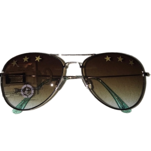 JUICY COUTURE Sunglasses Aviator Star Metal Ultraviolet Protection - Picture 3 of 6